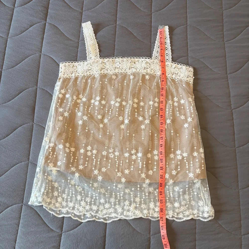 NWT New Fashion White Lace Tank Top Size Large - Picture 4 of 9